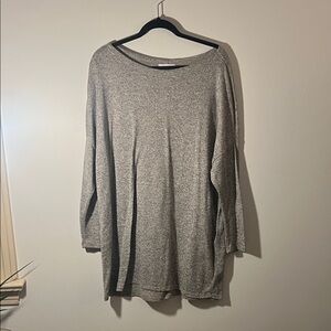 Aime Heather Gray Relaxed Knit Dress